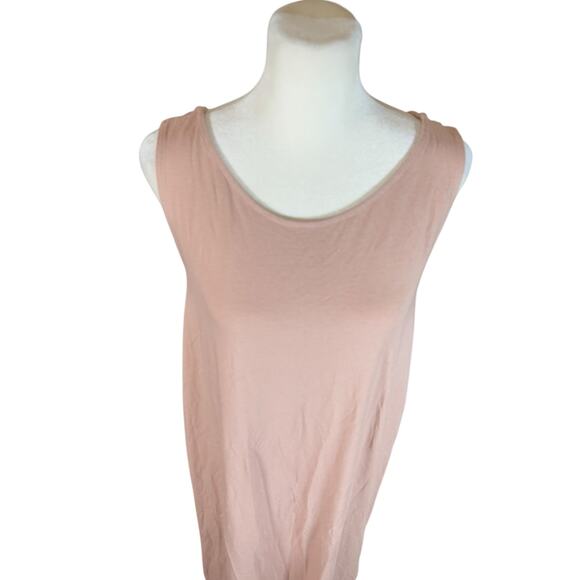 Cuyana Maxi Dress Women XL Rosy Pink Pima Cotton Stretch Flowy Minimal Neutral - Picture 2 of 10